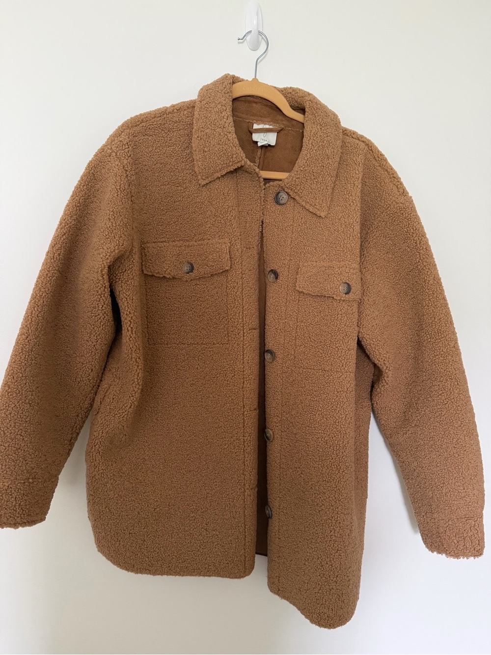 Women's Brown Sherpa Coat Jacket - Unbranded Size L